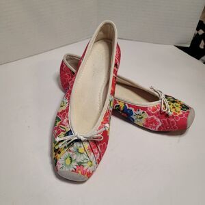 Jessica Simpson Floral Ballet Flats Fabric sz 5.5